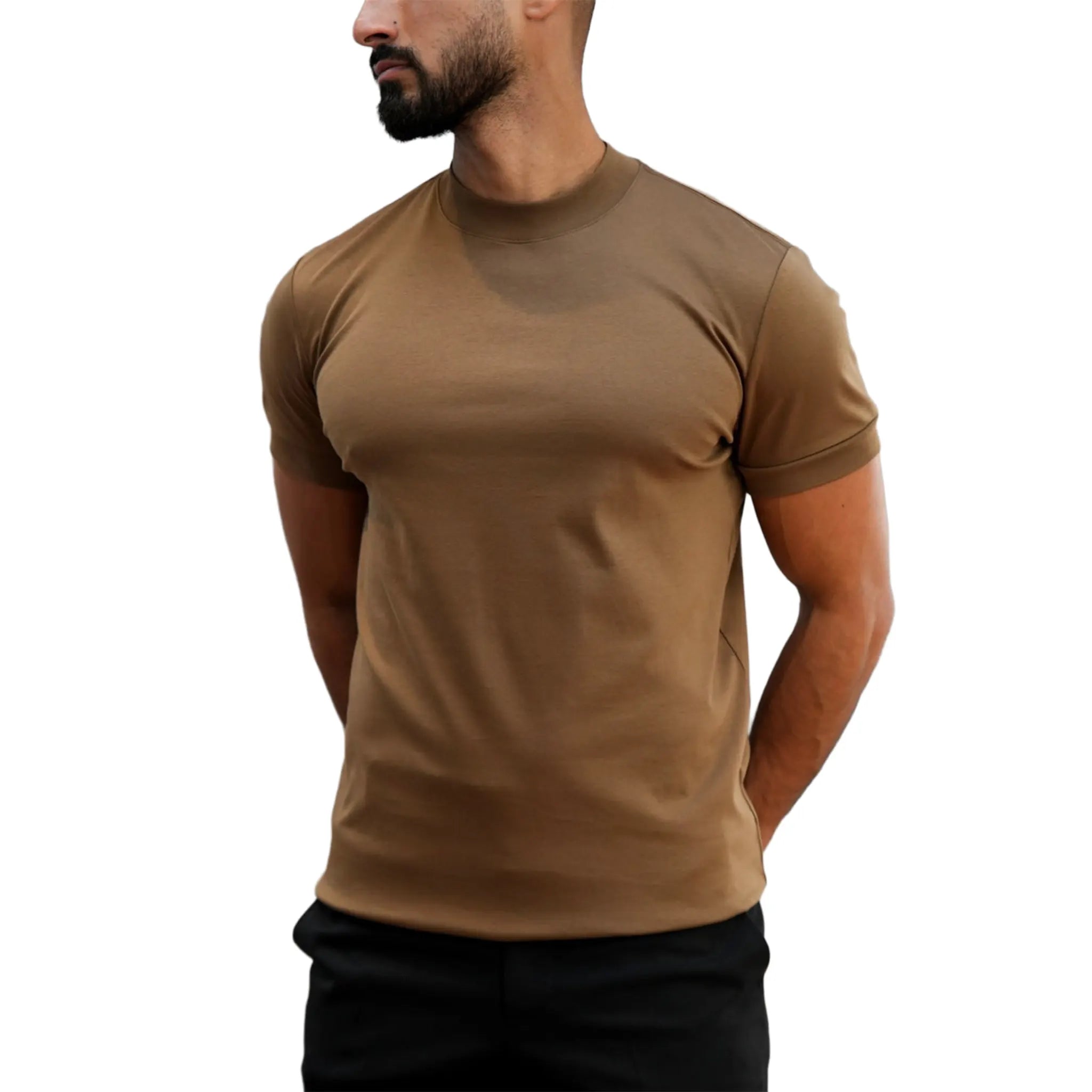 Model View of Forbes Sartorial Tobacco T Shirt